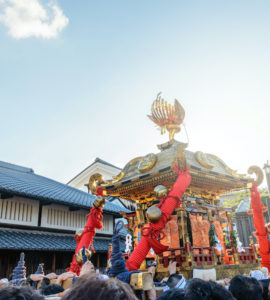 The Mikoshi (portable shrine) of the festival in Kyoto