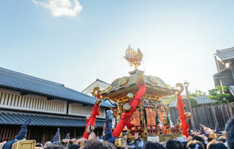 The Mikoshi (portable shrine) of the festival in Kyoto