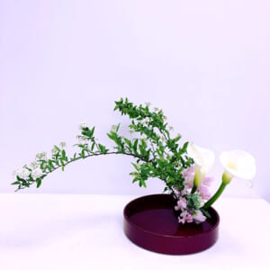 Ikebana, Moribana Slanting style