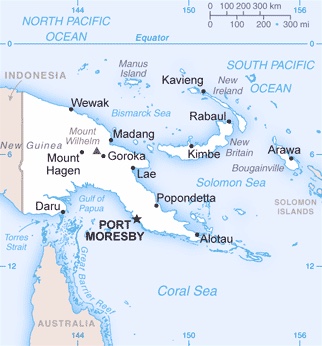 Rabaul Papua New Guinea Map