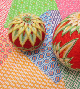 Chiyogami paper and Temari, paper balls