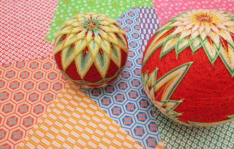 Chiyogami paper and Temari, paper balls