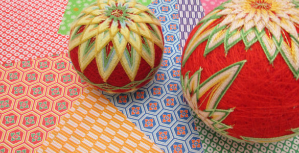 Chiyogami paper and Temari, paper balls