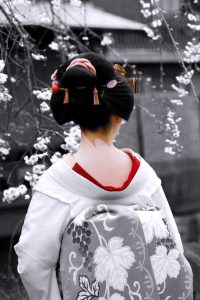 Geisha hairstyle from the back