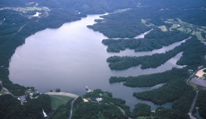 Manno-ike pond in Kagawa, The largest irrigation pond for farming in Japan