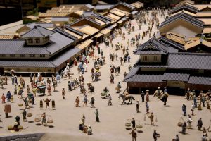 Miniature of reproduction of street in Edo displayed at the Edo Tokyo Museum