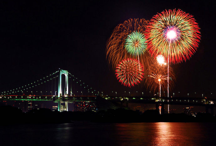 Fireworks Festival At Sumida River In Tokyo Japanese Patterns Of Design