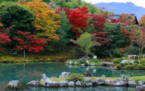 Sogenchi Garden in Tenryu-ji Temple in Kyoto